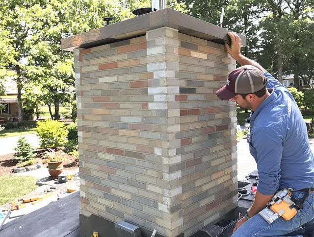 Plymouth Chimney Sweep completing a modern chimney remodel in Plymouth, CT