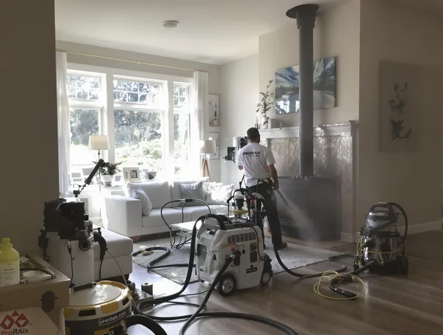 Soot removal service by Plymouth Chimney Sweep for a fireplace in Plymouth, CT