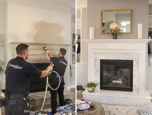 Professional soot removal by Plymouth Chimney Sweep team in Plymouth, CT